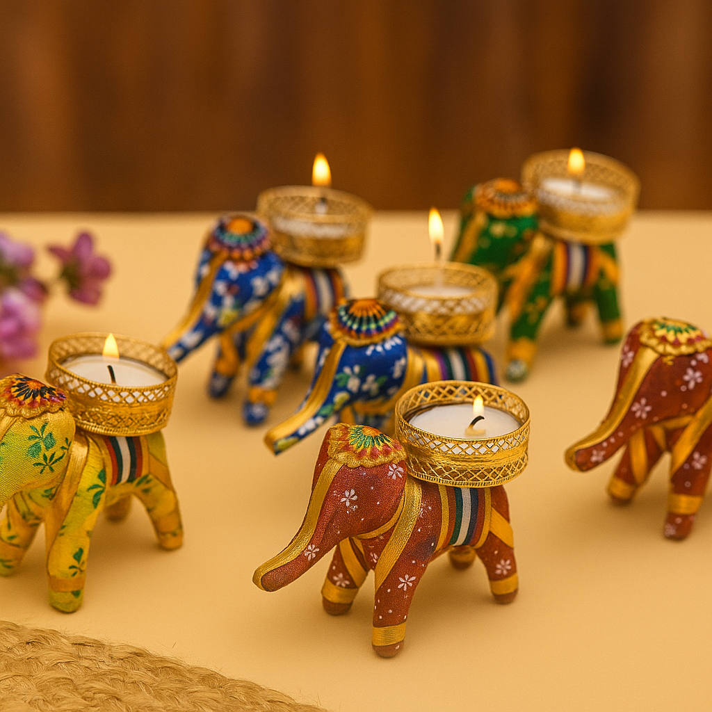 InfyBuy Decorative Elephant Tealight Candle Holder